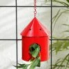 Exotic Flora Pots & Planters Round Hut Bird House Red