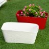 Exotic Flora Pots & Planters Set Of Two 12'' Embossed Pot Red & White