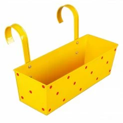 Exotic Flora Set Of Two Polka Dot Rectangle Planter Red & Yellow 5 Exotic Flora Set Of Two Polka Dot Rectangle Planter Red & Yellow