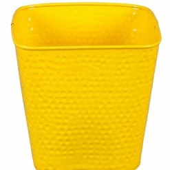 Exotic Flora Set Of Two Embossed Pot Yellow