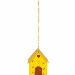 Exotic Flora Hut Shape Bird House Yellow Pots & Planters