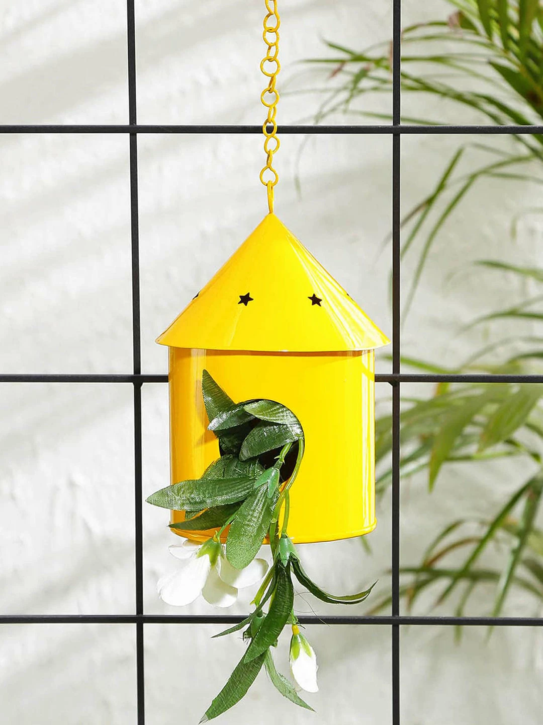 Exotic Flora Round Hut Bird House Yellow Pots & Planters 1 Exotic Flora Round Hut Bird House Yellow Pots & Planters