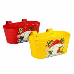 Exotic Flora Set Of Two Mushroom Tub Yellow & Red 5 Exotic Flora Set Of Two Mushroom Tub Yellow & Red