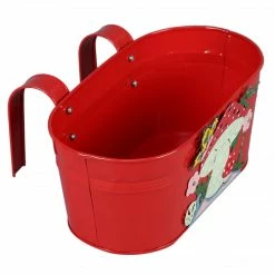 Exotic Flora Set Of Two Mushroom Tub Yellow & Red