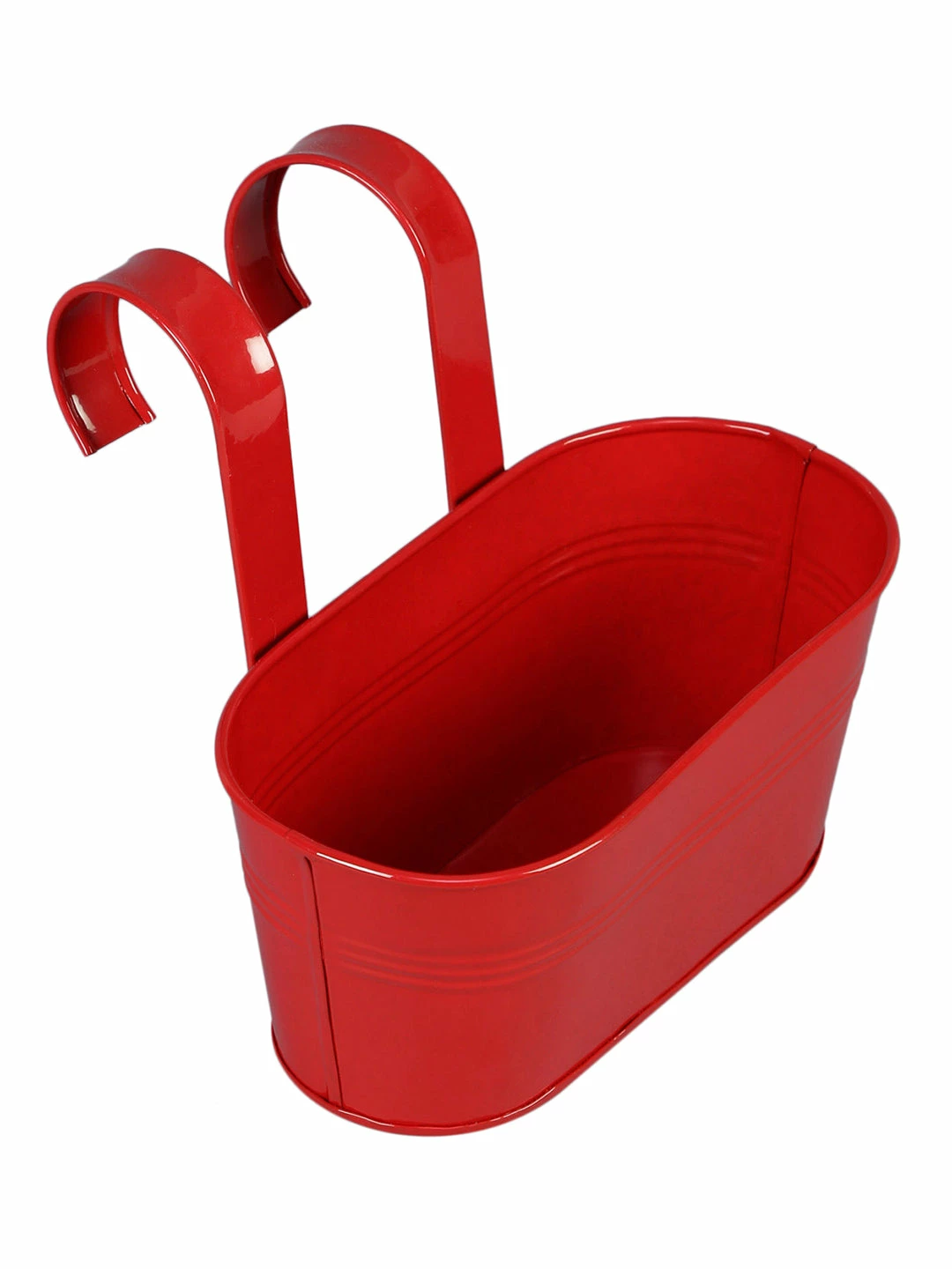 Exotic Flora Set Of Two Oval Railling Planter Small Yellow & Red Pots & Planters 2 Exotic Flora Set Of Two Oval Railling Planter Small Yellow & Red Pots & Planters